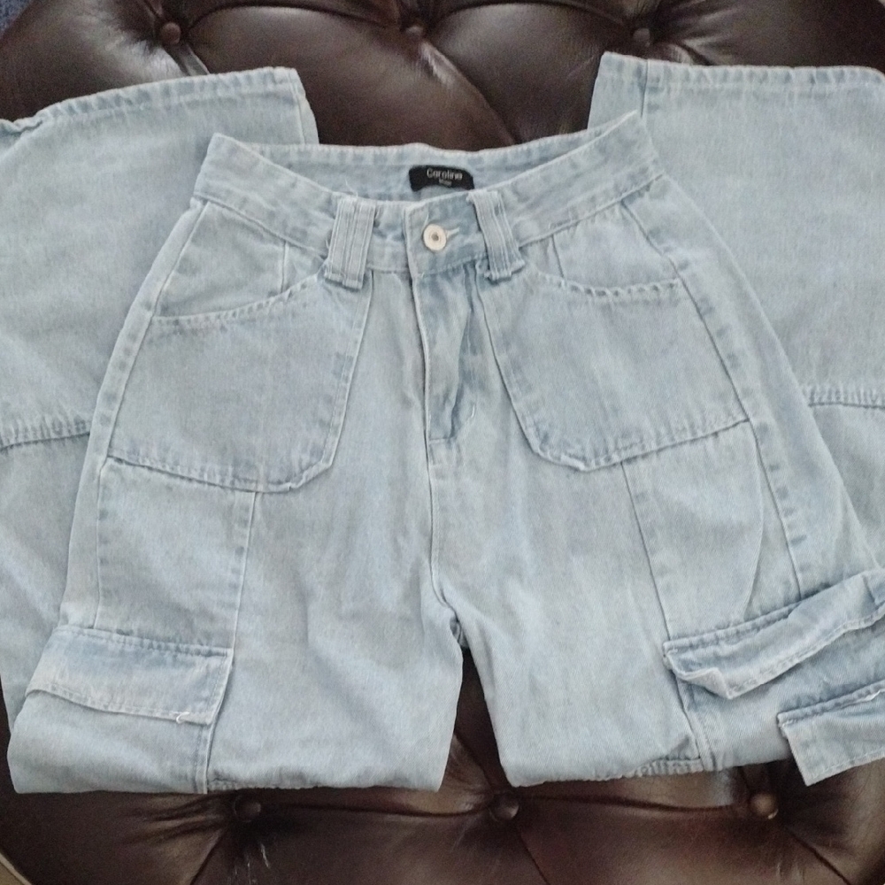 Denim Cargo Pants